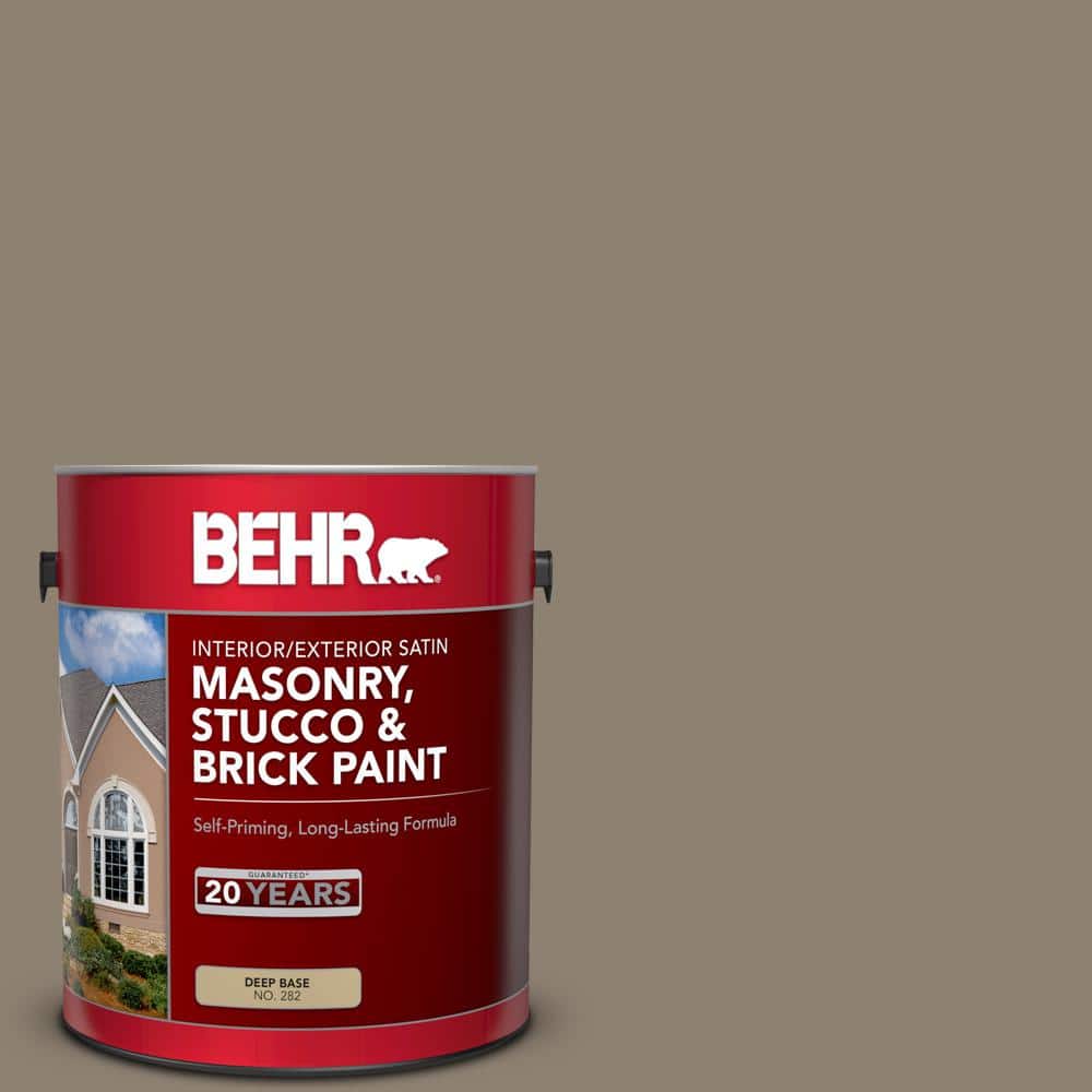 1 gal. #MS-53 Woodstock Green Satin Interior/Exterior Masonry, Stucco and B