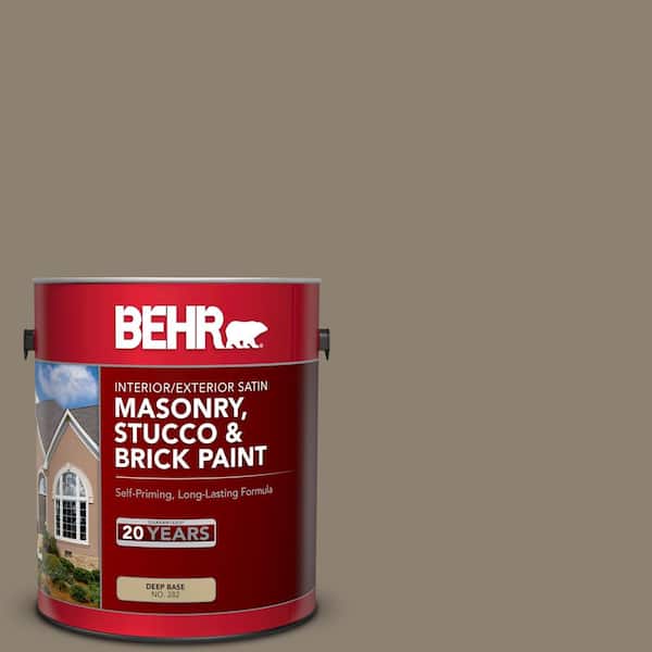 BEHR 1 gal. #MS-53 Woodstock Green Satin Interior/Exterior Masonry, Stucco and Brick Paint