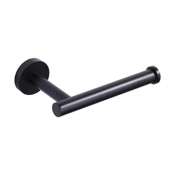 IVIGA Matte Black Wall-Mount Single Post Toilet Paper Roll Holder for ...