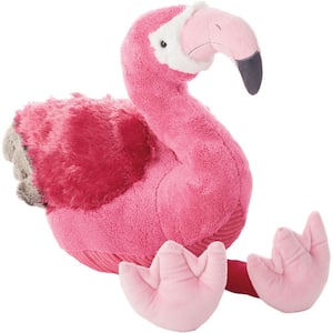 Plush Lines Pink Animal 26 in. x 18 in. Throw Pillow