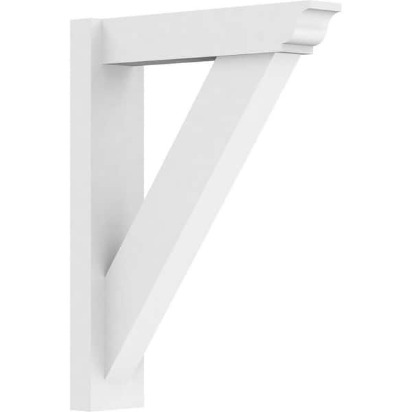 Ekena Millwork Traditional 5 in. W x 26 in. H x 20 in. D Signature Urethane Polyurethane Outlooker with Traditional Ends