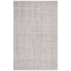 Abstract Light Brown/Gray 4 ft. x 6 ft. Plaid Marle Area Rug