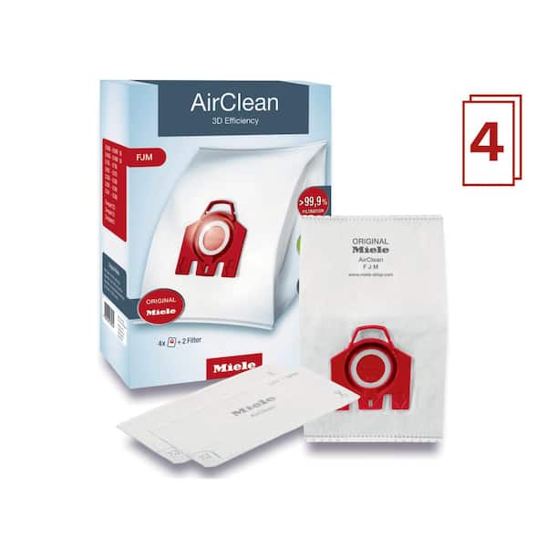 Miele AirClean 3D Efficiency Dust Bag, Type FJM, XL Value Pack, 8