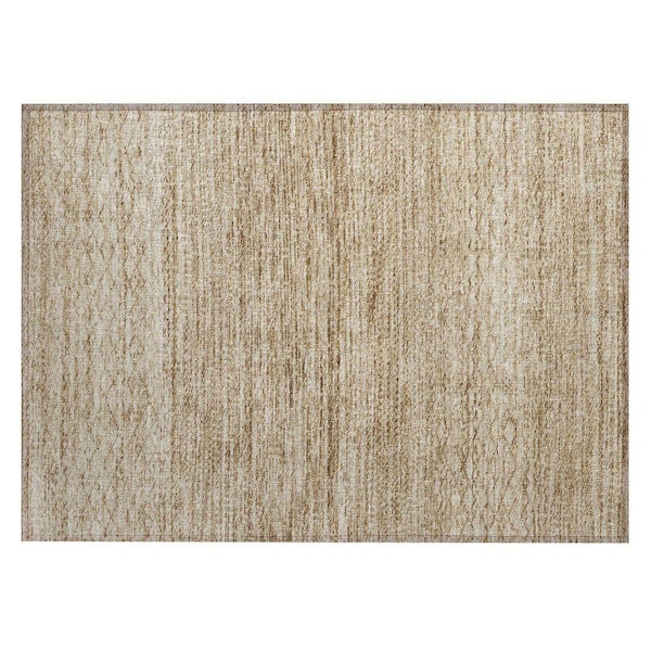 Chantille Machine Washable Indoor/Outdoor Abstract ACN2150 Beige 1 ft. 8 in. x 2 ft. 6 in. Accent Rug