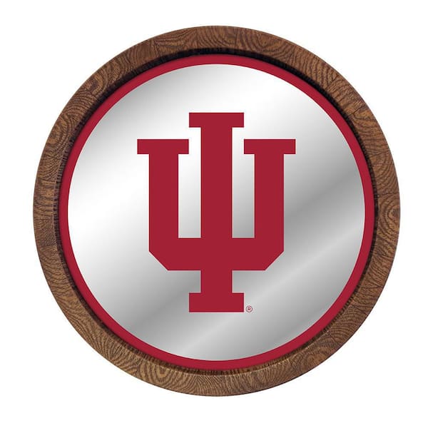 The Fan-Brand 20 in. Indiana Hoosiers Mirrored Barrel Top Mirrored Decorative Sign