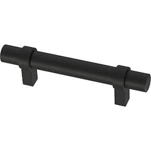 Simple Wrapped Bar 3 in. (76 mm) Matte Black Cabinet Drawer Pull (30-Pack)