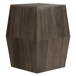 Terry 16 in. W Ash Grey Side Table