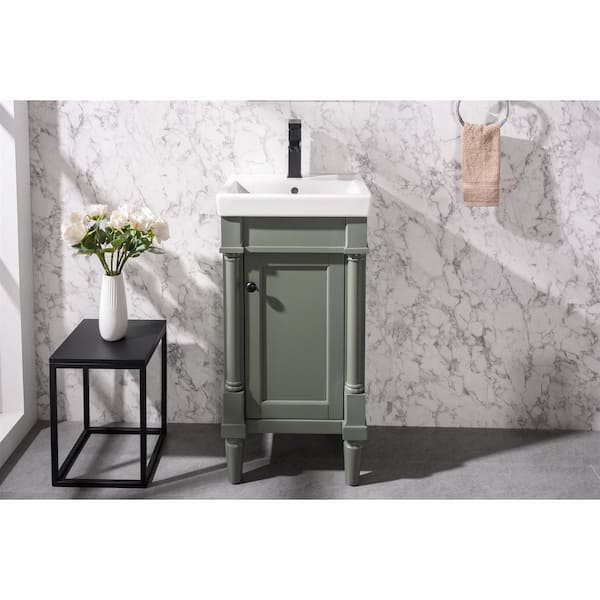 Legion Furniture 18 in. Pewter Green Sink Vanity