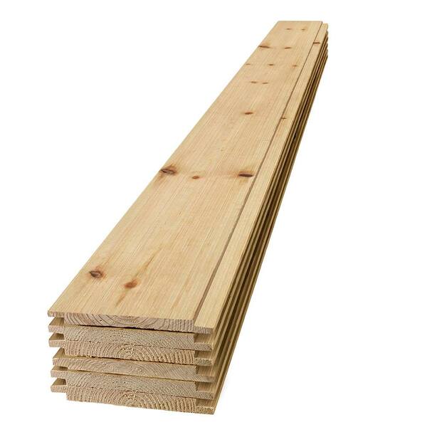 UFP-Edge 1 in. x 8 in. x 4 ft. Barn Wood Shiplap Pine Board (6-Pack)