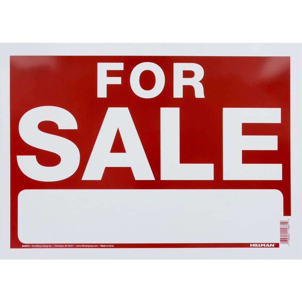 Hillman 15-in x 19-in Plastic Sale/For Sale Sign