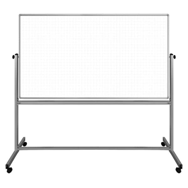 Luxor Lean Board 72 in. x 40 in. Mobile Whiteboard Magnetic White (1-Pack)