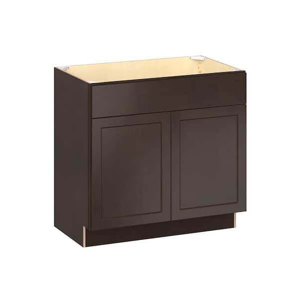 Emerson Cocoa Vanity Sink Base Ready to Assemble Kitchen Cabinet (36 in. W x 34.5 in. H x 21 in. D)
