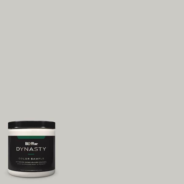 BEHR DYNASTY 8 oz. #PPU26-09 Graycloth Semi-Gloss Enamel Stain-Blocking Interior/Exterior Paint and Primer Sample