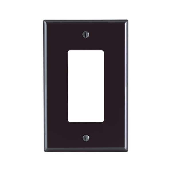 Leviton Brown 1-Gang Decorator/Rocker Wall Plate (1-Pack)