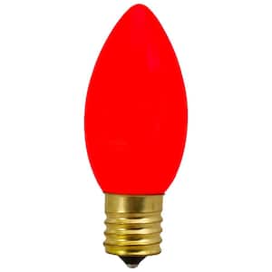 3 in. C9 Red Opaque Christmas Replacement Bulbs (Set of 4)
