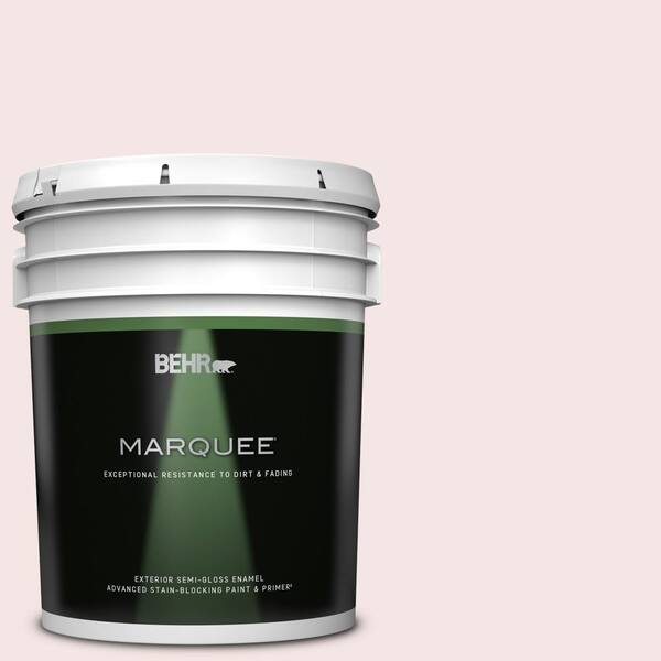 BEHR MARQUEE 5 gal. #RD-W01 Pink Prism Semi-Gloss Enamel Exterior Paint & Primer