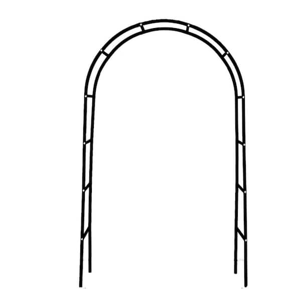 Justincity Metal Garden Arch Wedding Event Decoration Trellis for Climbing Plants Roses Vines Bridal Party Black Arbor