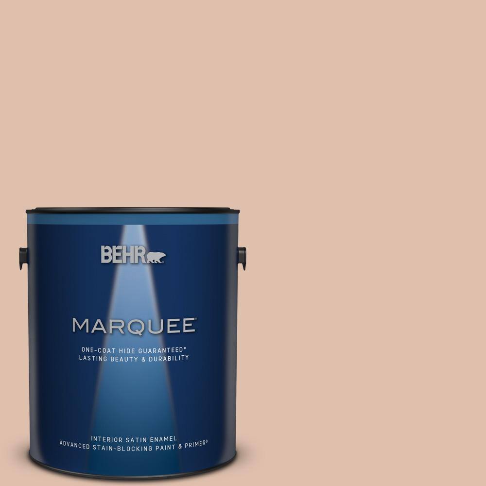 BEHR MARQUEE 1 gal. S2002 Cinnamon Tea Satin Enamel Interior Paint
