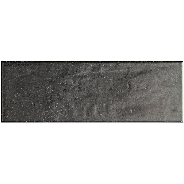 Ivy Hill Tile Piston Camp Black Rock 4 in. x 12 in. Matte Ceramic