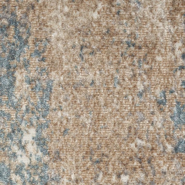 4 ft. x 6 ft. Ivory Abstract Washable Area Rug