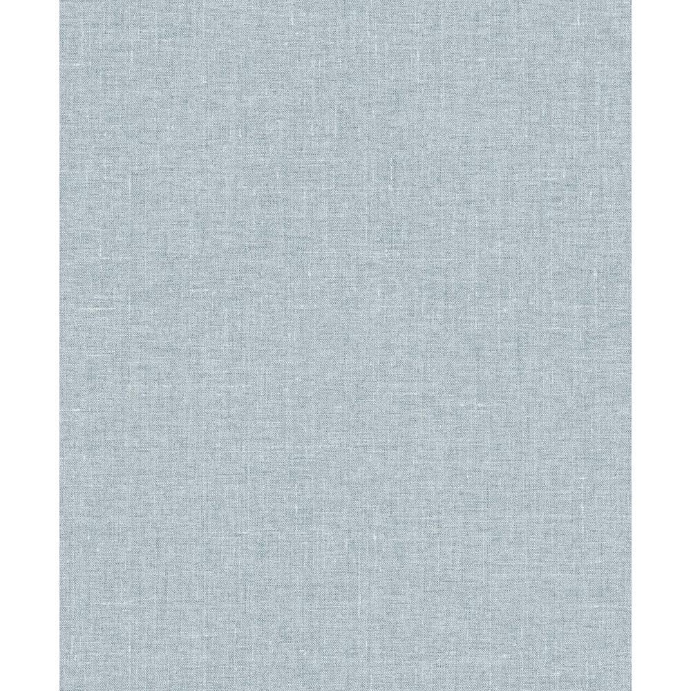 Seabrook Designs 57.5 sq. ft. Denim Wash Abington Faux Linen Nonwoven ...