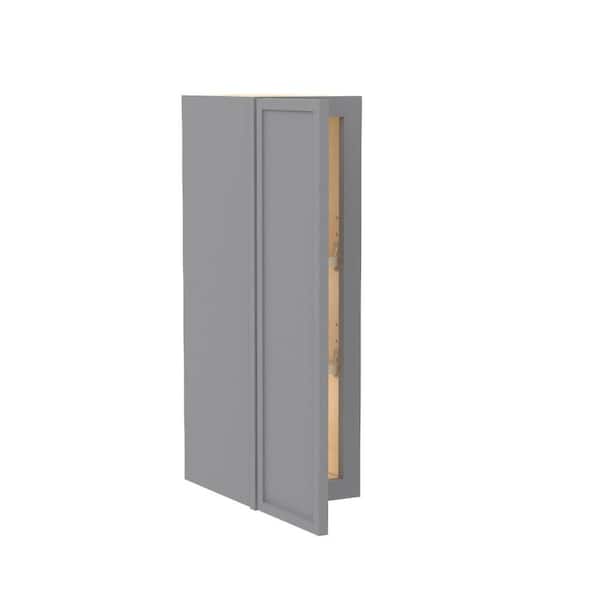 Franklin 9 in. W x 12 in. D x 30 in. H Assembled Plywood Wall Kitchen Cabinet in Veiled Gray with Soft Close