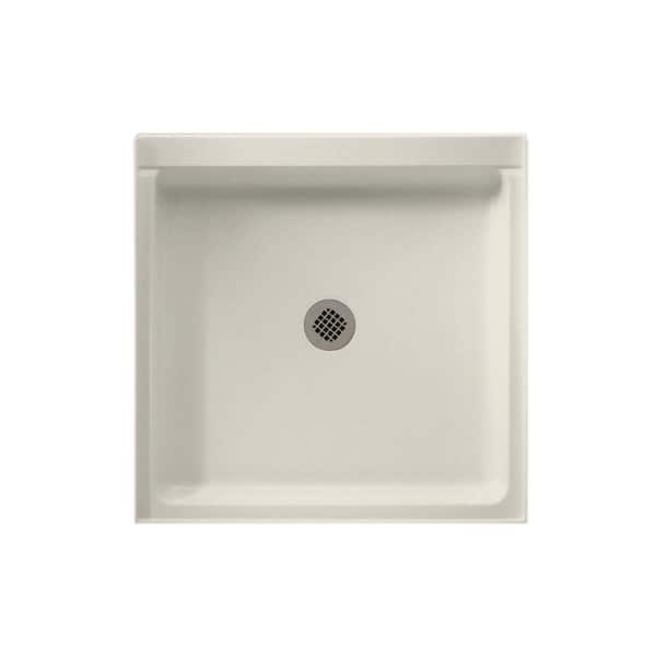 Swan 42 in. L x 42 in. W Alcove Shower Pan Base with Center Drain in Glacier