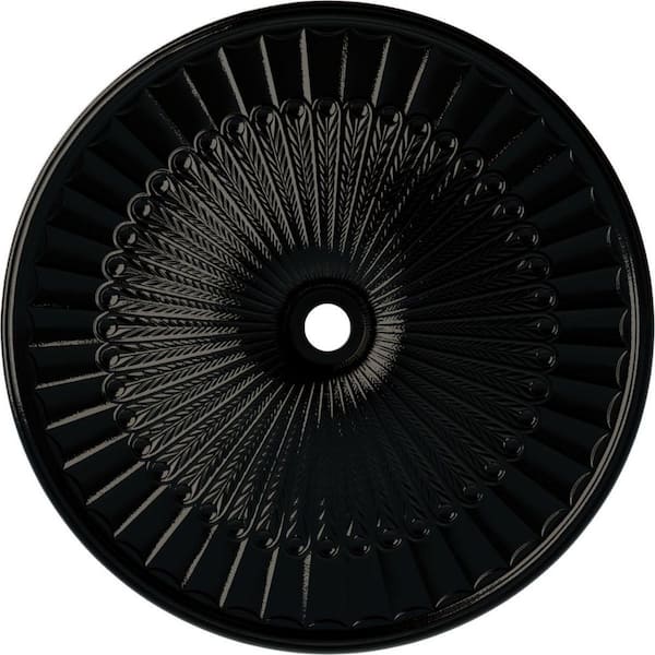 Ekena Millwork 3-3/8 in. x 51 in. x 51 in. Polyurethane Galveston Ceiling Medallion, Black Pearl