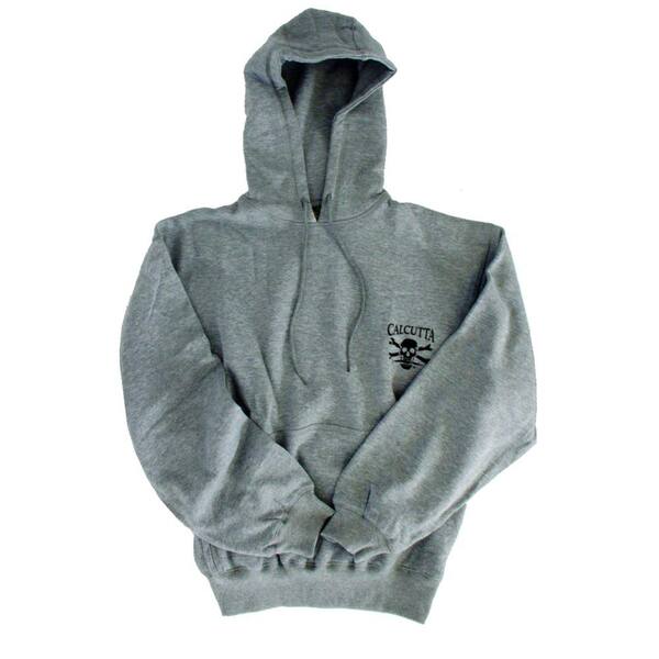 Calcutta Men's Large Two Pocket Hooded Pull Over Sweatshirt in Grey
