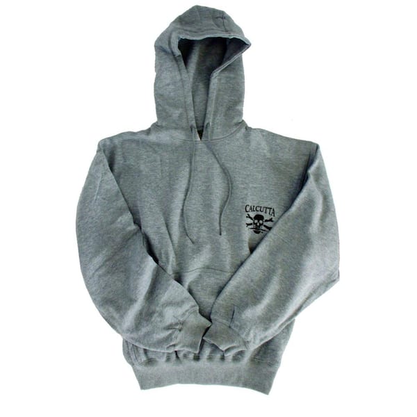 Calcutta Men's Extra Large Two Pocket Hooded Pull Over Sweatshirt in Grey