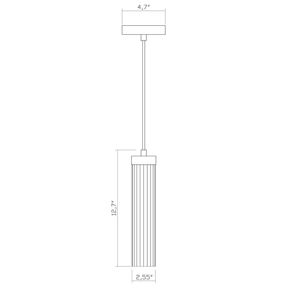 Beau 12.75" Brushed Nickel Glass Pendant Light