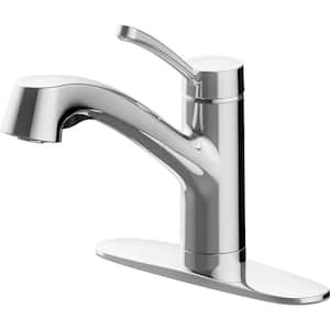 McKenna Single-Handle Pull-Out Sprayer Kitchen Faucet in Polished Chrome with Turbo Spray and FastMount