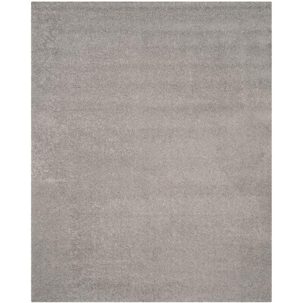 SAFAVIEH Arizona Shag Light Gray 7 ft. x 9 ft. Solid Area Rug