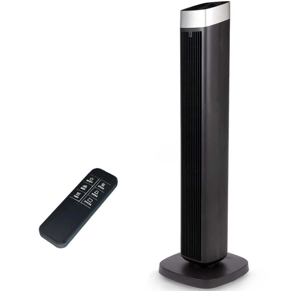 42 in. 3 Fan Speeds Tower Fan in Black with Remote Control price history on PriceWatchPro