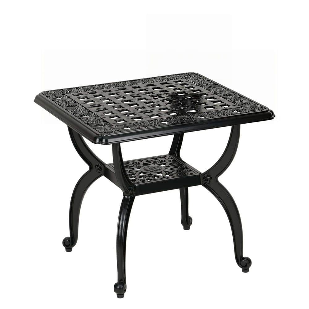Aluminum Outdoor Side Table,Anti-Rust Outdoor End Table,Patio Coffee Bistro Table for Indoor,Garden,Porch,Balcony Black price history on PriceWatchPro