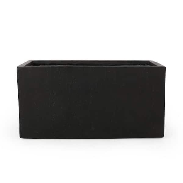 35.25 in. Stone Black Raised Planter Boxes
