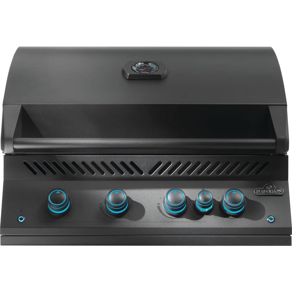 Built-In 700 Series 32 in. 4-Burner Gas Grill with Infrared Rear Burner Natural Gas in Matte Black