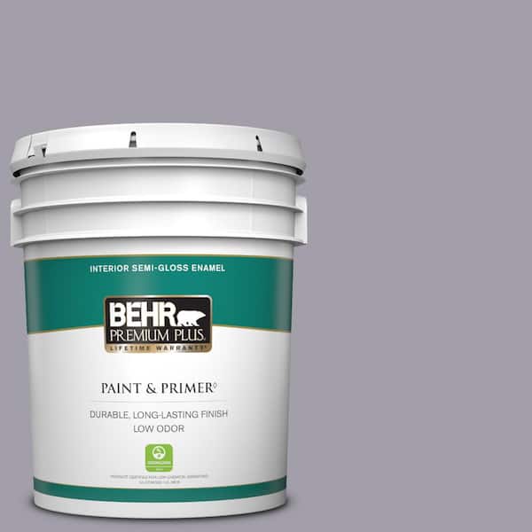 BEHR PREMIUM PLUS 5 gal. #N550-4 Ashberry Semi-Gloss Enamel Low Odor Interior Paint & Primer