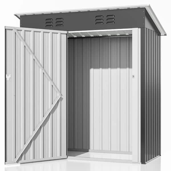 5 ft. W x 3 ft. D Metal Storage Shed with Lockable Doors and Ventilation(15 sq. ft.)