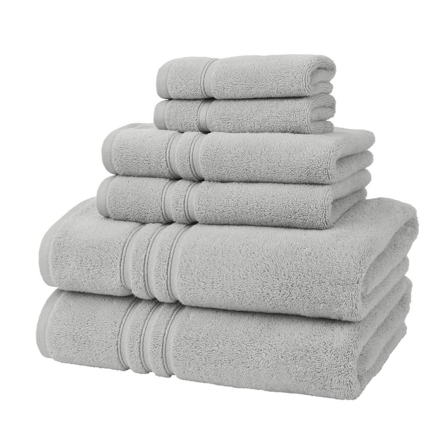 Turkish Cotton Ultra Soft Shadow Gray 12-Piece Bath Towel Set