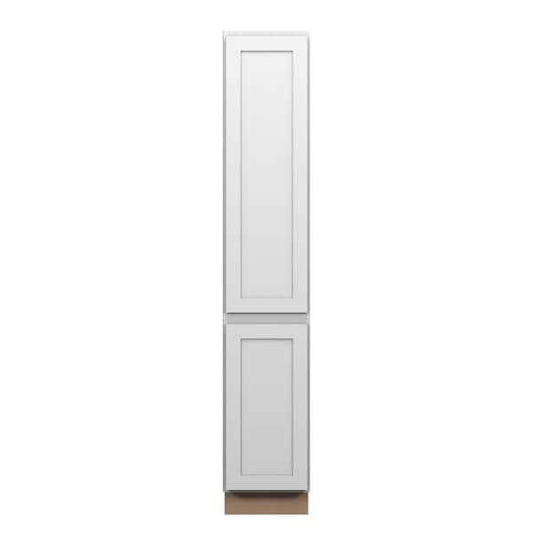 Unbranded Bedford Shaker 18 in. W x 84 in. H x 21 in. D in Painted White Plywood Assembled Bath Linen Cabinet