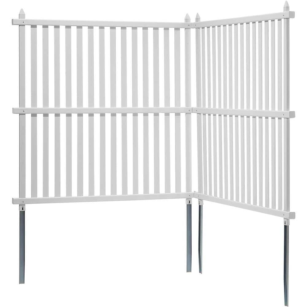 48" White Vinyl Privacy Fence Panels for Outdoor Use