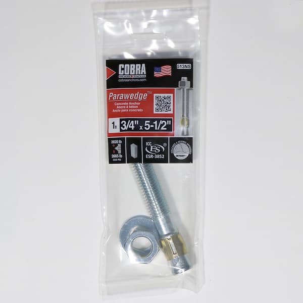 Cobra Anchors 3/4 in. x 5-1/2 in. Parawedge Anchor (1-Pack)