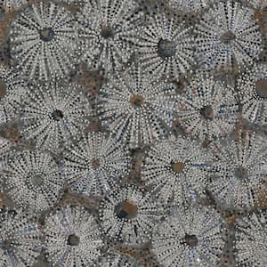 Falkirk Ophia Snowflakes White, Brown Vinyl Peelable Roll (Covers 57 sq. ft.)