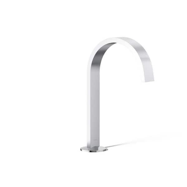 KOHLER Components Bathroom Sink Spout with Ribbon Design in Polished Chrome