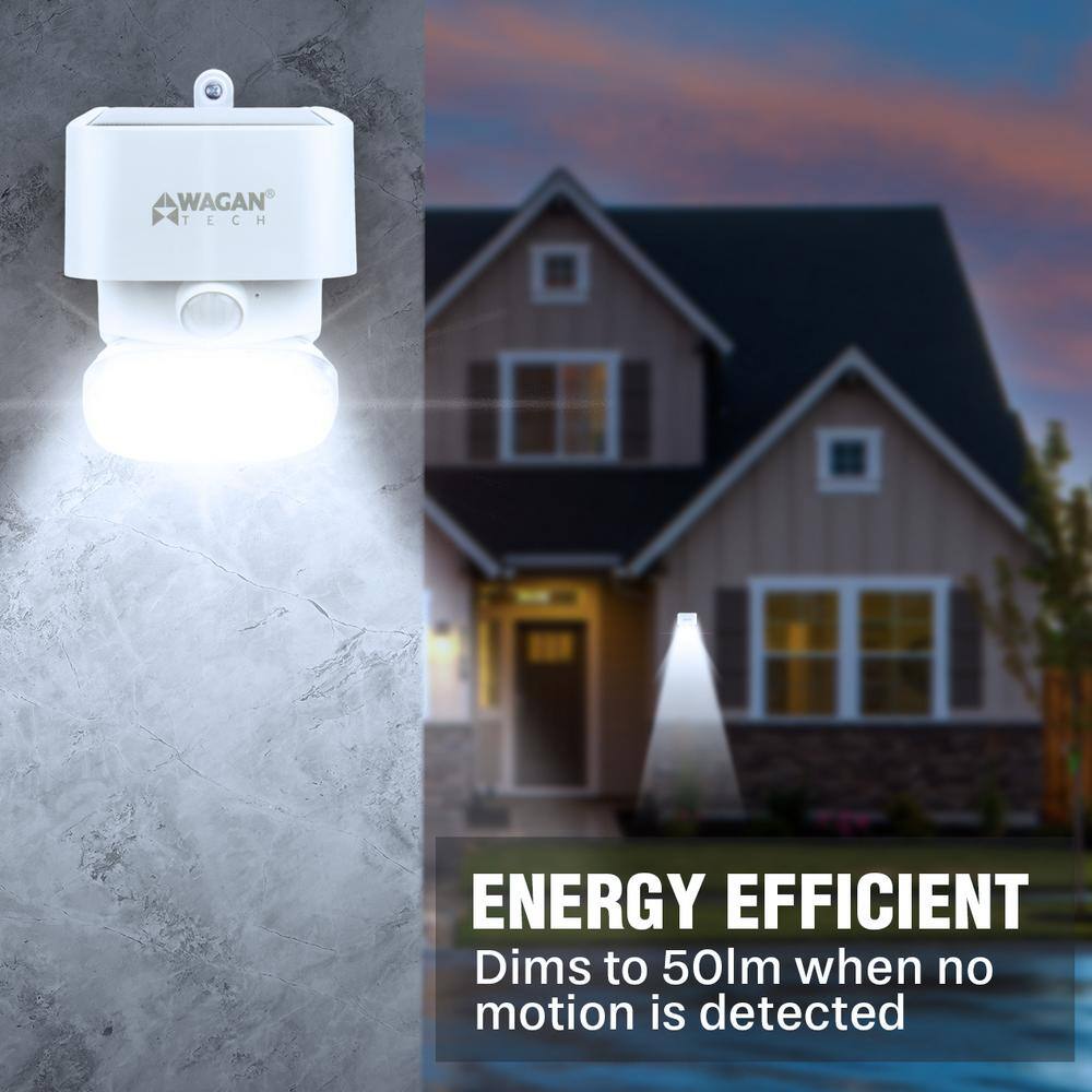 White Solar LED Outdoor Motion Sensor Wall Light