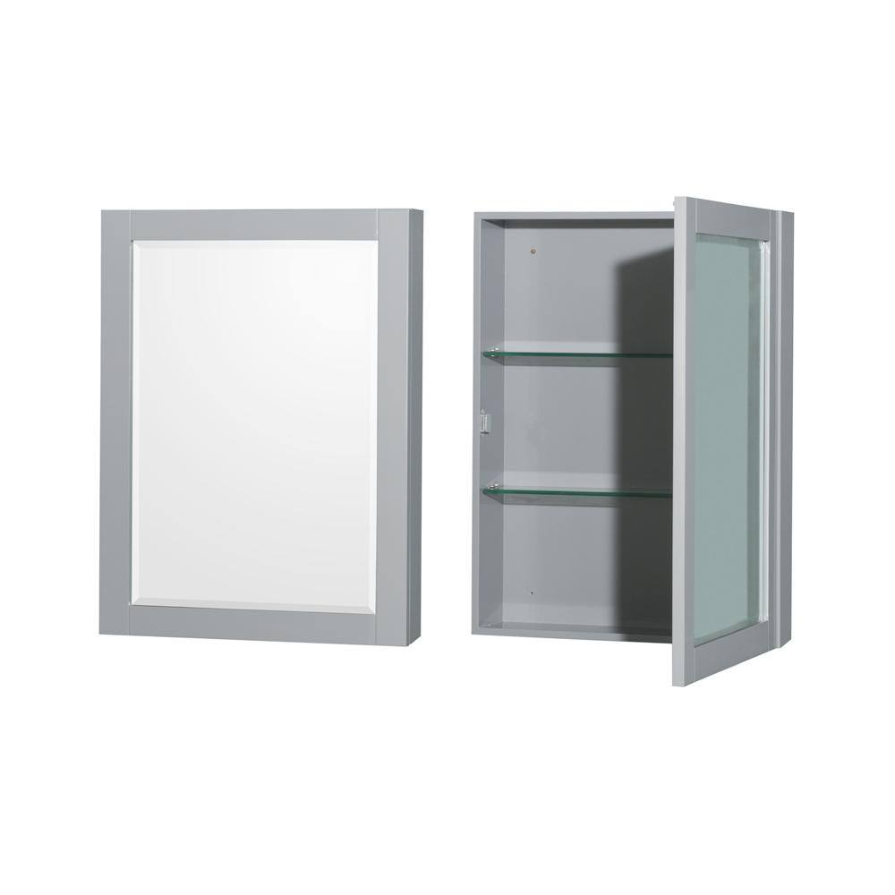 Gray 30" Freestanding Bathroom Vanity with Cultured Marble Top
