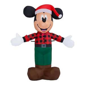 3.5 ft Woodland Mickey Holiday Inflatable