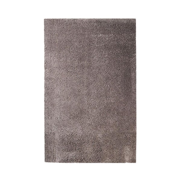 HomeRoots 5' X 8' Taupe Shag Stain Resistant Area Rug