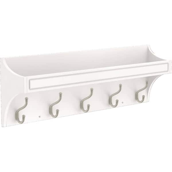 Franklin Brass Classic Arch 28 in. White and Satin Nickel Trayed